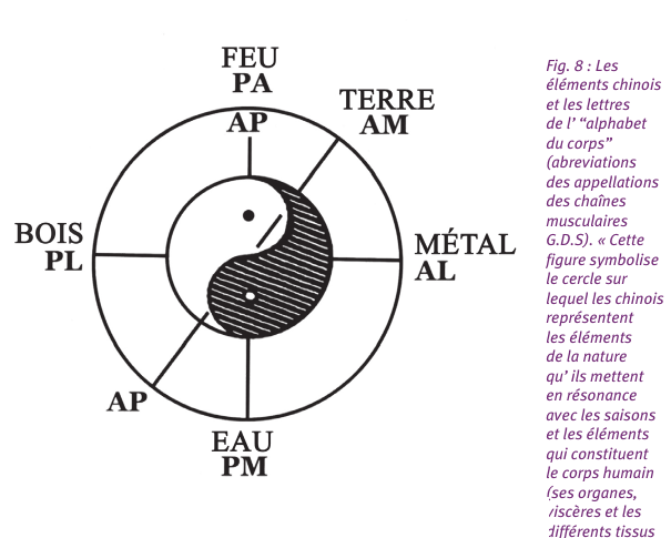 Les éléments chinois et les lettres de l'alphabet du corps GDS